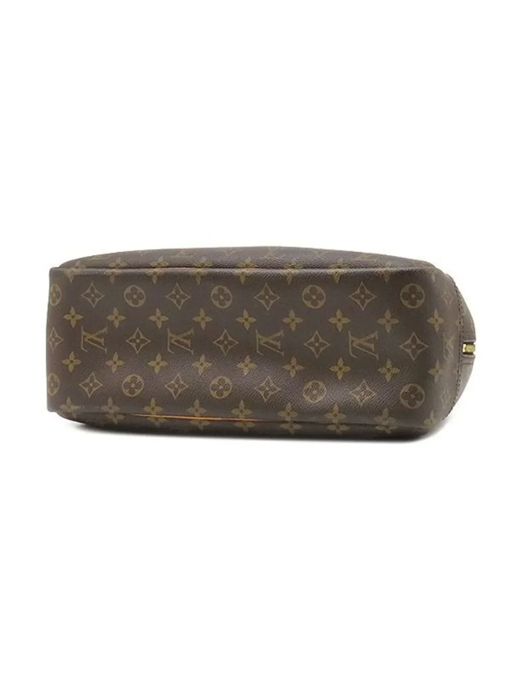 Louis Vuitton Handbag Deauville Monogram Canvas Gold Brown Bowling Vanity